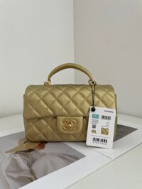 Túi Xách Chanel Handle Bag Mini Màu Vàng Replica 1:1 Cao Cấp 20cm