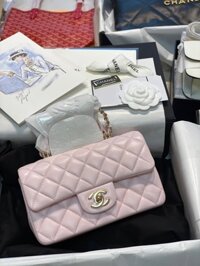 Túi Xách Chanel Handle Like Auth Nữ Màu Hồng 20cm