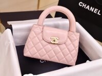 Túi Xách Chanel Kelly Nữ Màu Hồng Nhạt Like Auth 19x13x7cm