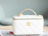 Túi Xách Chanel Vanity 22S Like Auth Nữ Màu Trắng 9.5x17x8cm