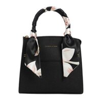 Túi Xách Charles & Keith Scarf-Wrapped Top Handle Bag Màu Đen [ CK2-50781346-3 ]