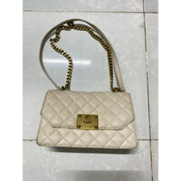 Túi Xách CNK Nữ Charles & Keith CK2-80781608 Kẻ Ô Vuông Màu Kem (cũ) - Hihihahacollection