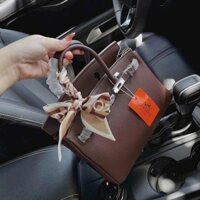 Túi xách công sở hàng HM size 25, màu mận