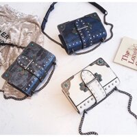 🛍Túi xách cốp nịt đinh dây da