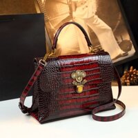 Túi xách Da Bò Vân Trăn Cao Cấp Size 25