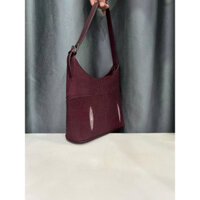 túi xách da cá đuối si của Nhật Bản màu đỏ - MS2