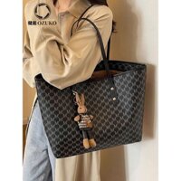 Túi xách da cầm tay đa năng cổ điển, kèm móc khóa xinh và kèm túi nhỏ bên trong dễ phối đồ đi học đi làm - Tiệm Nhỏ Xinh