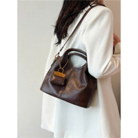 Túi xách da cổ điển, kèm móc khóa túi mini dễ phối đồ đi học đi làm - T10