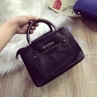 Túi xách da lộn cao cấp S.K.T (đen)