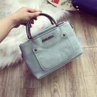 Túi xách da lộn cao cấp S.K.T (xanh dương nhạt)