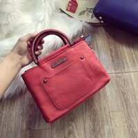 Túi xách da lộn cao cấp S.K.T (đỏ)