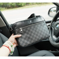 Túi xách da Lv thời trang pvc chất lượng cao Túi xách nam phong cách kinh doanh dung tích lớn