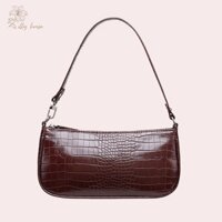 Túi xách da màu cafe Cofi illy Bag