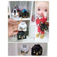 Túi xách da Moschino sang chảnh cho bup be barbie xinyi blythe muse 1/8 holala baboliy mong