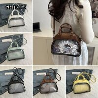 Túi xách da SHIKICK, Túi Ita trong suốt PU thông thường, Túi JK vuông dung tích cao phong cách Nhật Bản Màn hình búp bê Anime