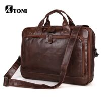Túi xách da thật Macbook,Laptop công sở 14/15" chính hãng TONI-TN001