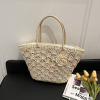 Túi Xách Đan Mây Kiểu Pháp Túi Nữ Dệt Hoa Túi Đeo Vai Túi Đi Biển Nghỉ Dưỡng Sức Chứa Lớn