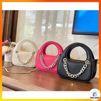 Túi Xách đeo cheo nữ Cầm Tay Xinh Xắn Đi Chơi Dự Tiệc Hàng Hiệu, túi xách tay phối xích cá tính TX196