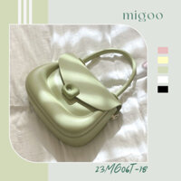 Túi xách đeo chéo nữ nắp gập phom chữ nhật màu pastel  23MG06T-18