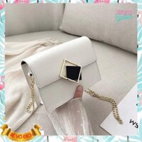 túi xách đeo chéo ,size 22, túi khóa gương da trơn kiểu dáng sang trọng trẻ trung phong cách hàn quốc 2020  ảnh thật