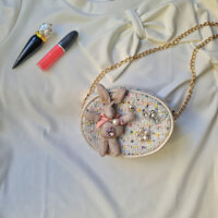 Túi xách đeo vai cho bé, chất dạ xuất Hàn kiểu dáng tiểu thư, công chúa, túi đeo chéo cho bé gái, quà tặng cho bé