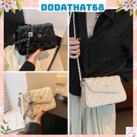 Túi xách đeo vai đeo chéo nữ đi chơi giá rẻ túi thiết kế nắp lệch gắn chữ D thời trang Dodathat68 870