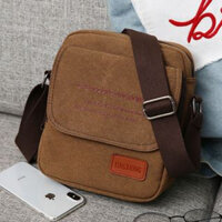 Túi Xách Đeo Vai Vải canvas Màu Trơn In Chữ Thời Trang Hàn Quốc