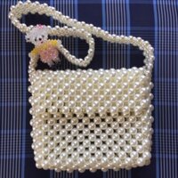 Túi xách đính hạt cườm giả ngọc trai cao cấp