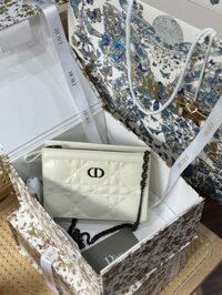 Túi Xách Dior Caro Nữ Siêu Cấp Màu Trắng 19cm