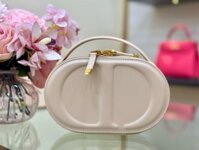 Túi Xách Dior CD Signature Siêu Cấp Nữ Màu Be 18x11x6.5cm