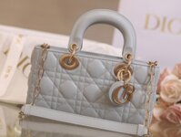 Túi Xách Dior Lady D-Joy Siêu Cấp Nữ Màu Xám 22x13x4cm