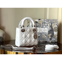 Túi xách Dior lady mini bản super vip size 17cm 3 ô fullbox
