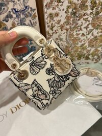 Túi Xách Dior Micro Lady Siêu Cấp Hoạ Tiết Butterfly 12cm