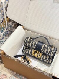 Túi Xách Dior Montaigne Siêu Cấp Nữ Vải Canvas 20x10x4cm
