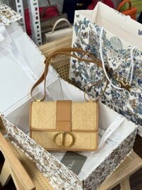 Túi Xách Dior Montaigne Siêu Cấp Nữ Màu Vàng 24x17x8cm