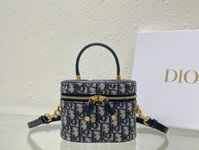 Túi Xách Dior Vanity Signature Siêu Cấp Vải Canvas 20x12x14cm