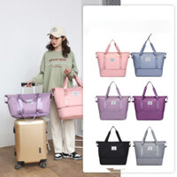 Túi xách du lịch 2 tầng cỡ lớn túi đựng đồ thể thao tập gym, yoga, quần áo nữ chống nước có thể nới đáy thành 2 tầng - Màu Đen