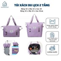 Túi Xách Du Lịch Có Ngăn Để Giày, Tập Gym, Đi Bơi Chống Nước Cao Cấp 2 Tầng , Có Nhiều Ngăn Tiện Dụng - HÀNG CHÍNH HÃNG MINIIN - màu ngẫu nhiên