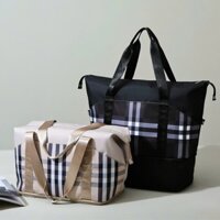 Túi xách du lịch kẻ Burberry chống nước loại 1