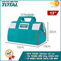 Túi xách đựng dụng cụ đồ nghề TOTAL THT261325 13in, THT261625 16in - Nhiều ngăn chứa, tải trọng lớn, Vải polyeste chắc chắn - LOẠI NHỎ 13IN