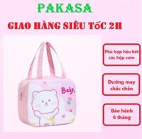 Túi Xách Đựng Hộp Cơm Giữ Nhiệt Đi Làm ,Đi Dã Ngoại, Vải Bọc Lõi Nhôm Chống Thấm Hình Thú Dễ Thương PaKaSa - Hello Baby