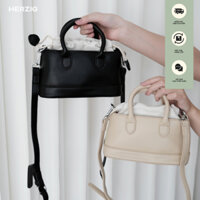 Túi xách form ngang phối túi vải rút dây Herzigroom - T482