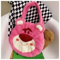 Túi xách gấu dâu hồng Lotso