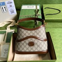 Túi Xách Gucci Handle Nữ Da Bò Họa Tiết Logo GC Like Auth 25x21cm