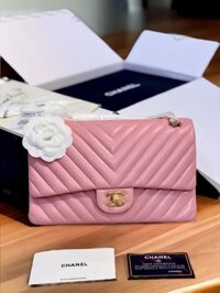 Túi Xách Hàng Hiệu Chanel Classic Hand Bag Siêu Cấp Màu Hồng 25cm