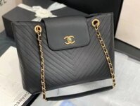 Túi Xách Hàng Hiệu Chanel Shopping Bag Replica 1:1 Màu Đen 32x22x13cm