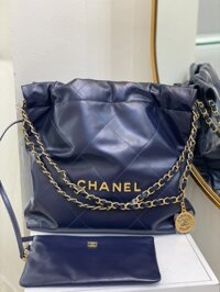 Túi Xách Hàng Hiệu Nữ Chanel Tote Super Màu Xanh Dương 35cm