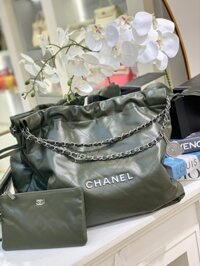 Túi Xách Hàng Hiệu Nữ Chanel Tote Super Màu Xanh Lá 35cm