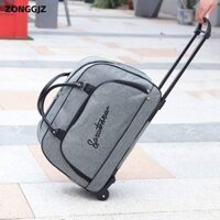 Túi xách hành lý ZONGGJZ, Túi xe đẩy in PU, Túi Zip du lịch du lịch chống thấm nước thoáng khí