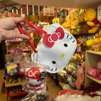 Túi xách Hello Kitty dễ thương Trái tim nữ tính Mini Túi xách tay thông thường Đi lại Túi lưu trữ bằng da PU hoạt hình di động